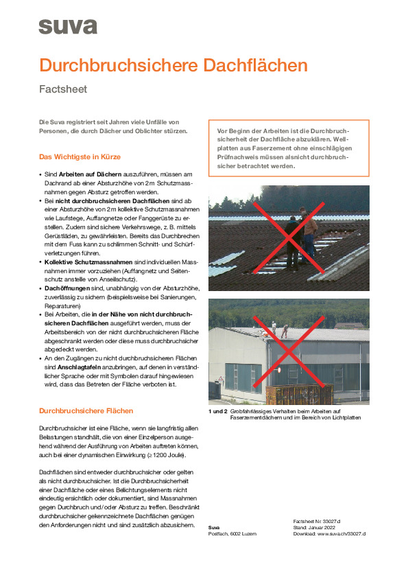 Unterschätzte Gefahr bei Dacharbeiten: Durchbruch